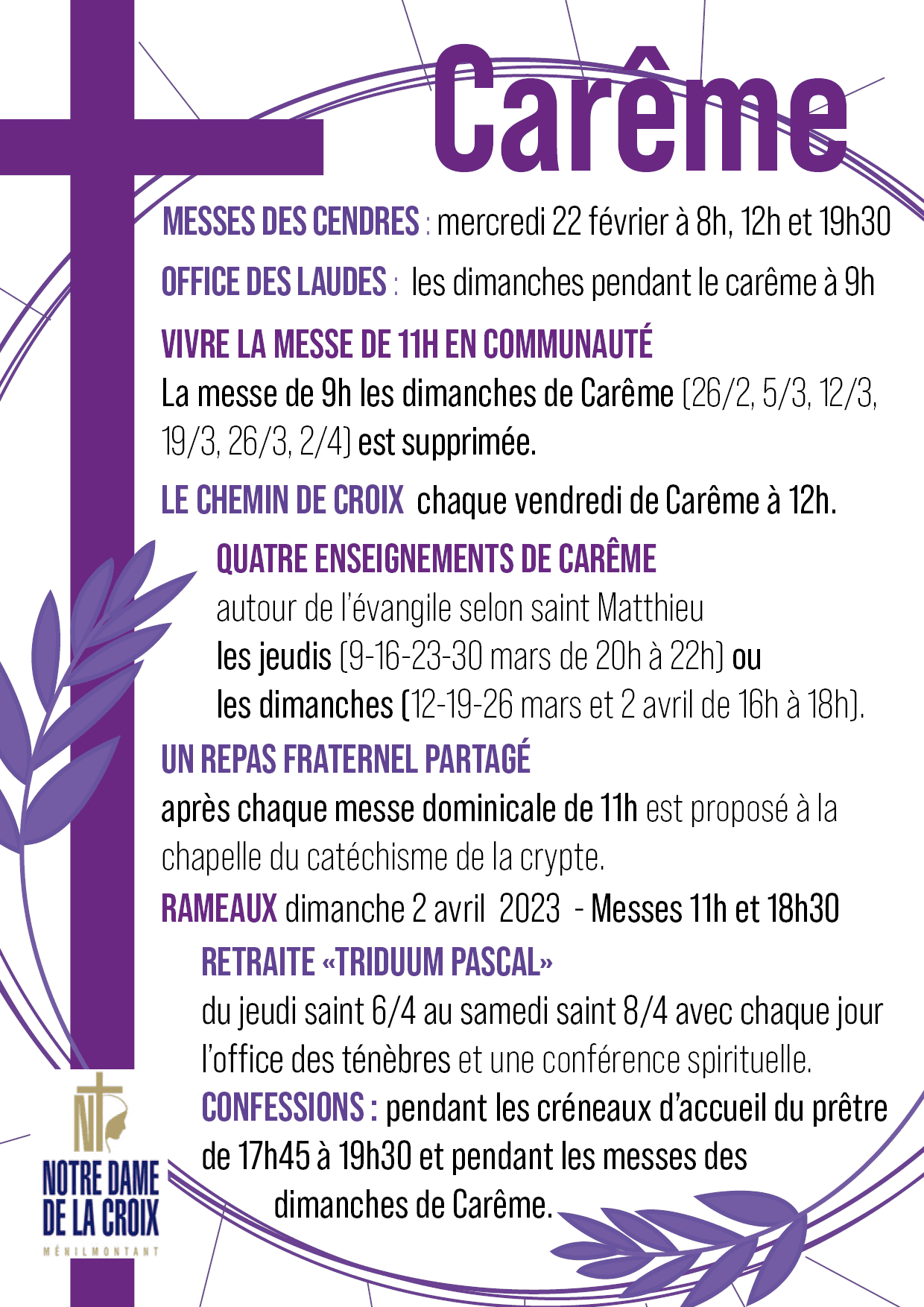 Carême Image floue de l'événement