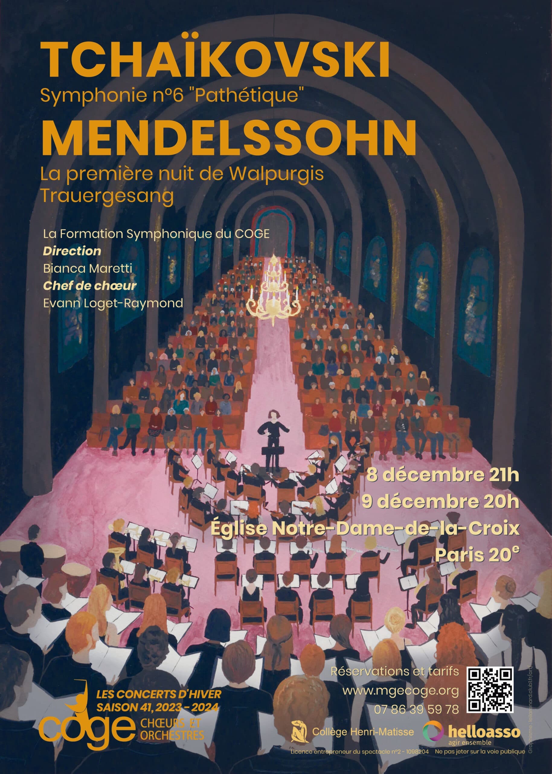 La formation symphonique des Chœurs et Orchestre des Grandes Écoles présente Tchaikovsky et Mendelssohn Image floue de l'événement