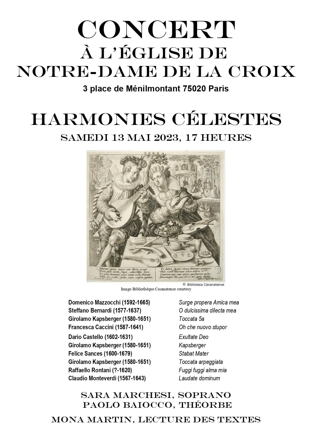 Concert « Harmonies Célestes » Image floue de l'événement