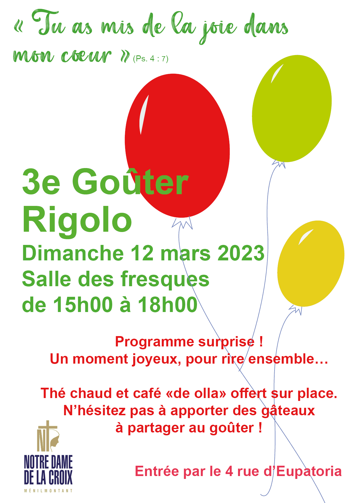 3e Goûter Rigolo Image floue de l'événement