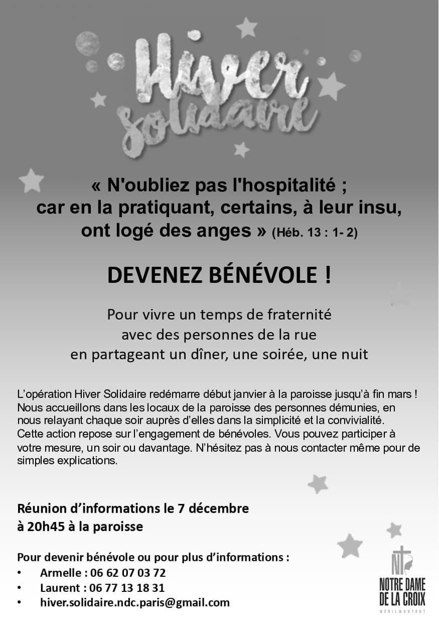 Hiver solidaire Image floue de l'événement