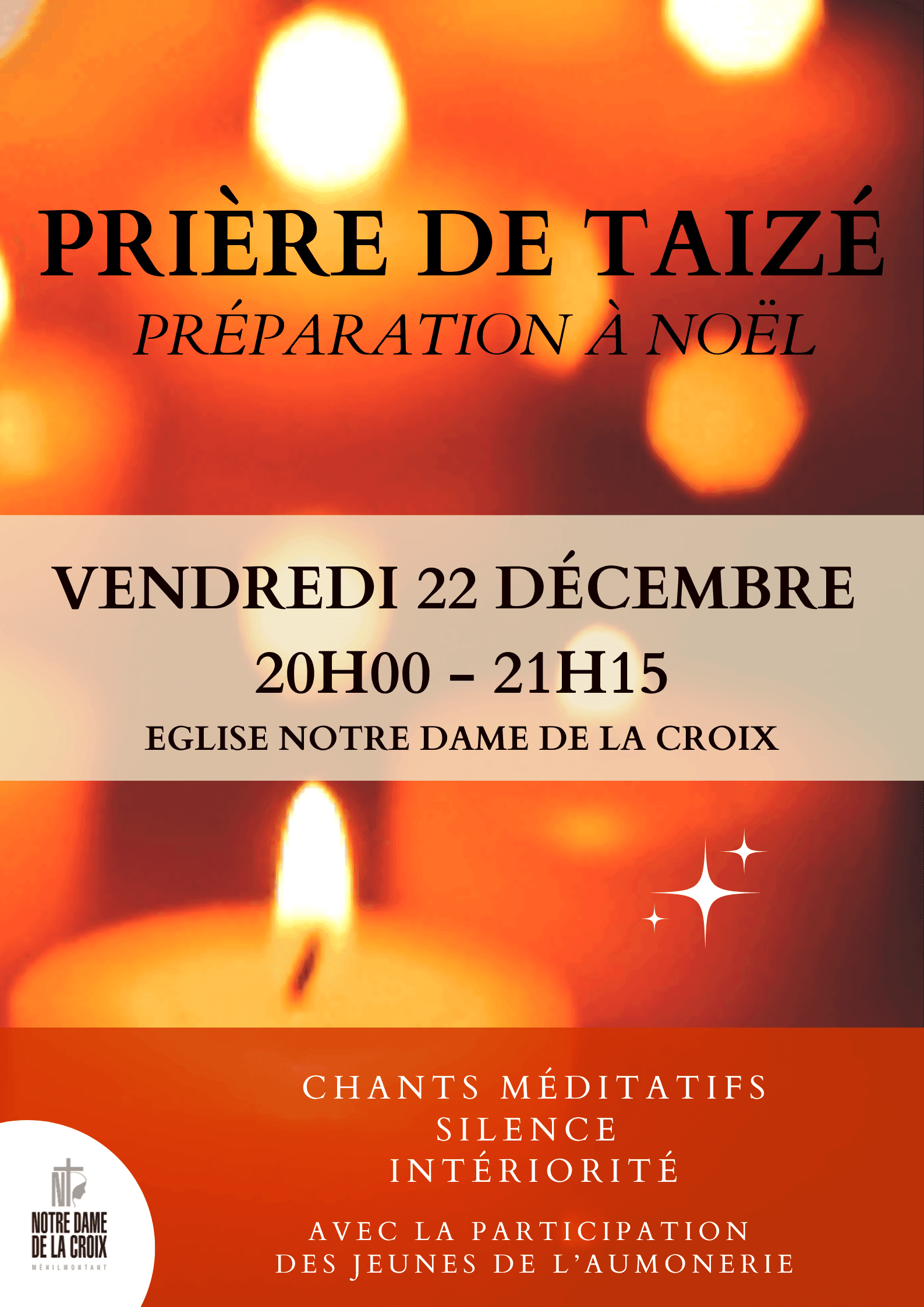 Prière de Taizé Image floue de l'événement