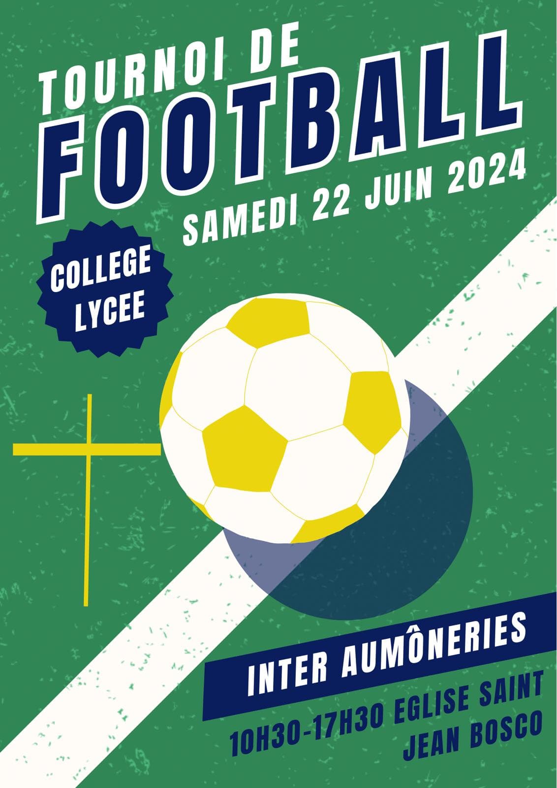 Tournoi de football inter-aumôneries Image floue de l'événement