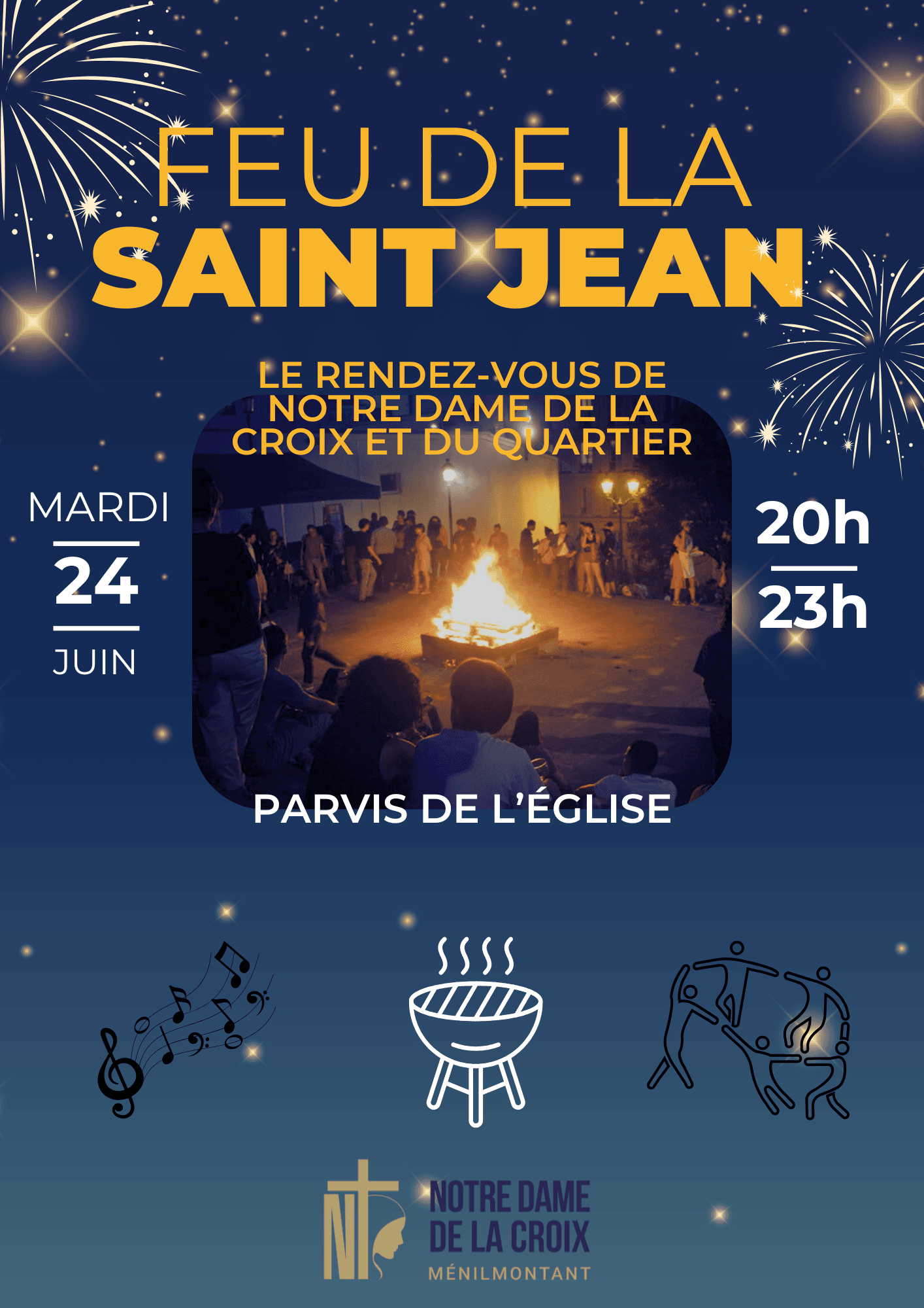 Feu de la Saint Jean 2025 Image floue de l'événement